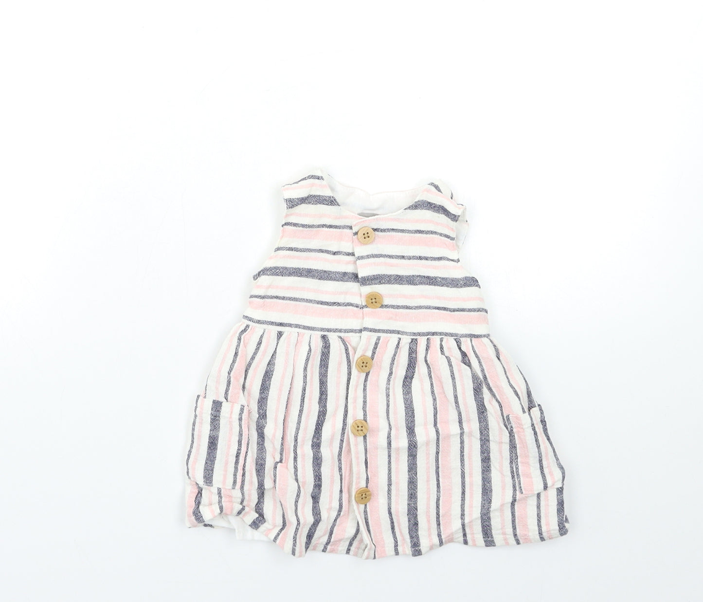 Primark Baby Pink Striped  Fit & Flare  Size 3-6 Months