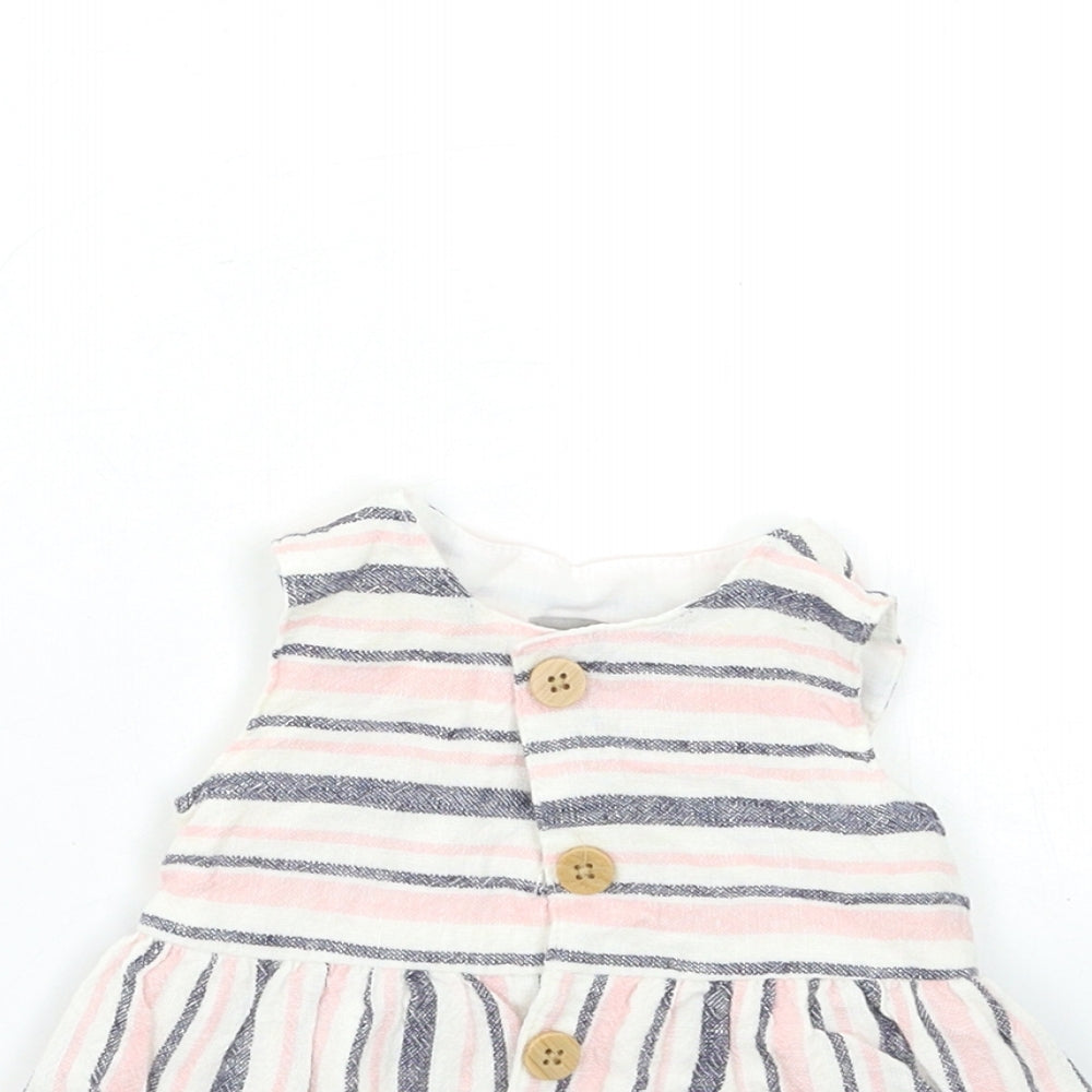 Primark Baby Pink Striped  Fit & Flare  Size 3-6 Months