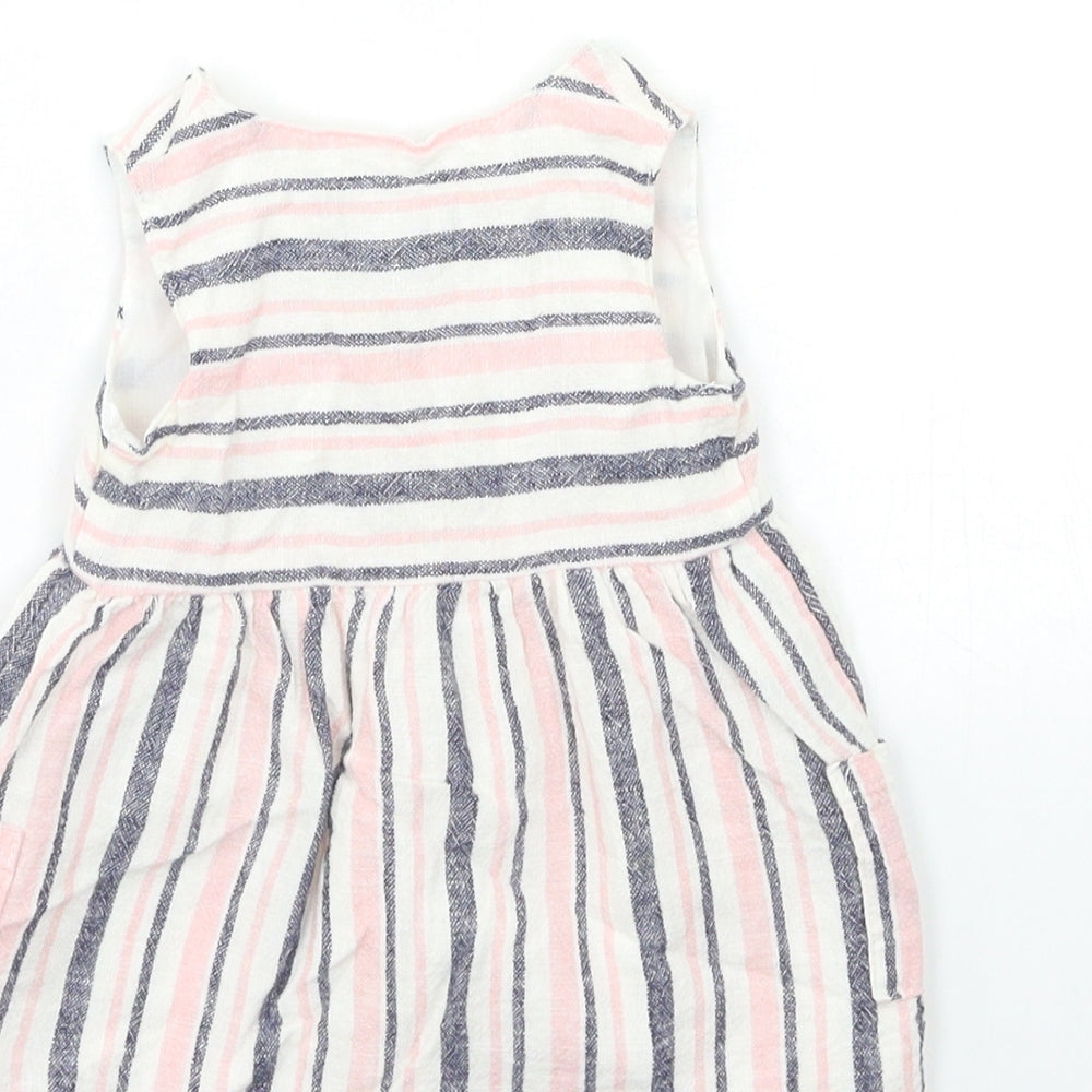 Primark Baby Pink Striped  Fit & Flare  Size 3-6 Months