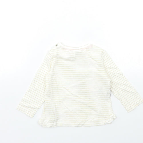 Disney Baby Beige Striped  Basic T-Shirt Size 3-6 Months  - DUMBO