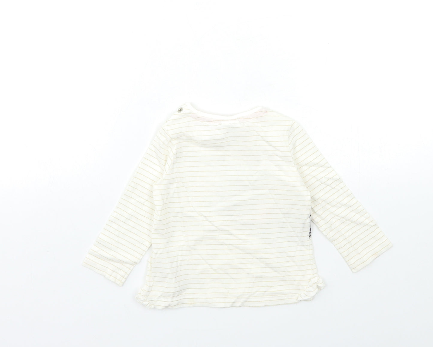 Disney Baby Beige Striped  Basic T-Shirt Size 3-6 Months  - DUMBO