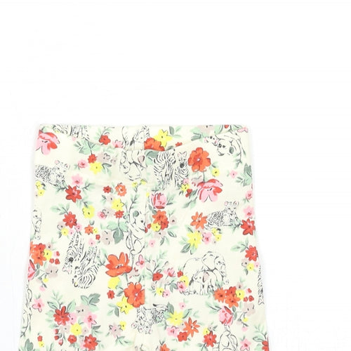 Nutmeg Baby Beige Floral  Capri Trousers Size 3-6 Months