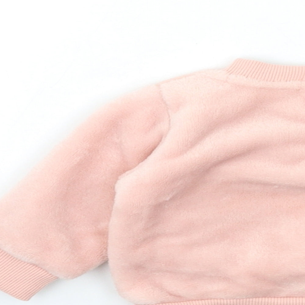 Primark Baby Pink  Fleece Pullover Jumper Size 3-6 Months