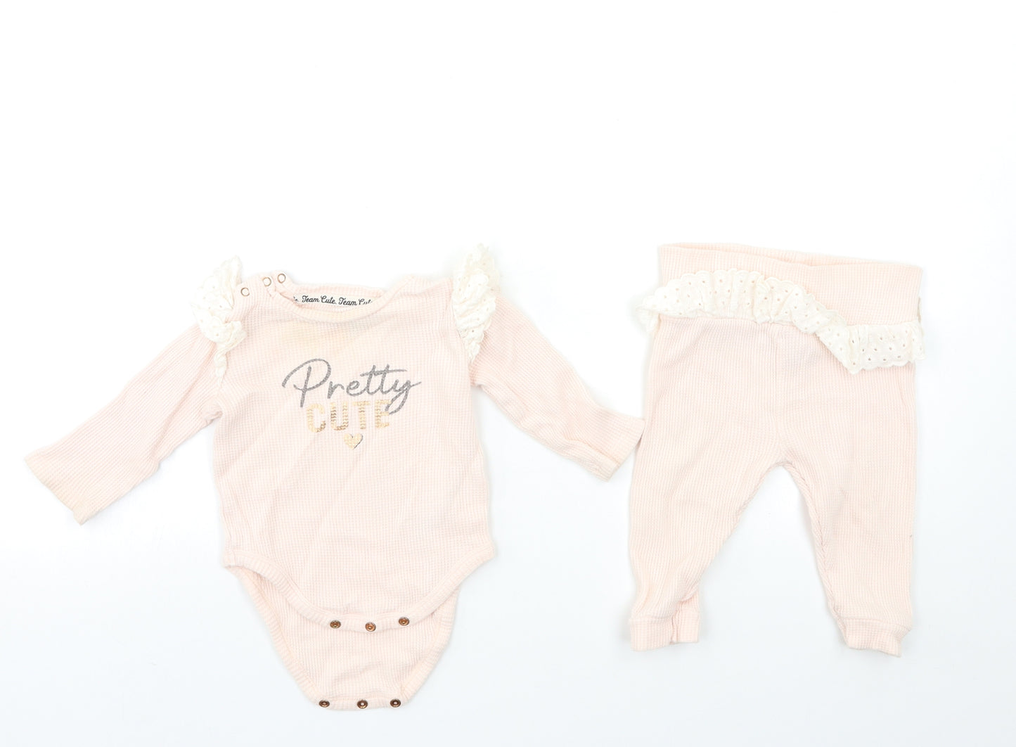River Island Baby Pink   Trousers Set Outfit/Set Size 3-6 Months