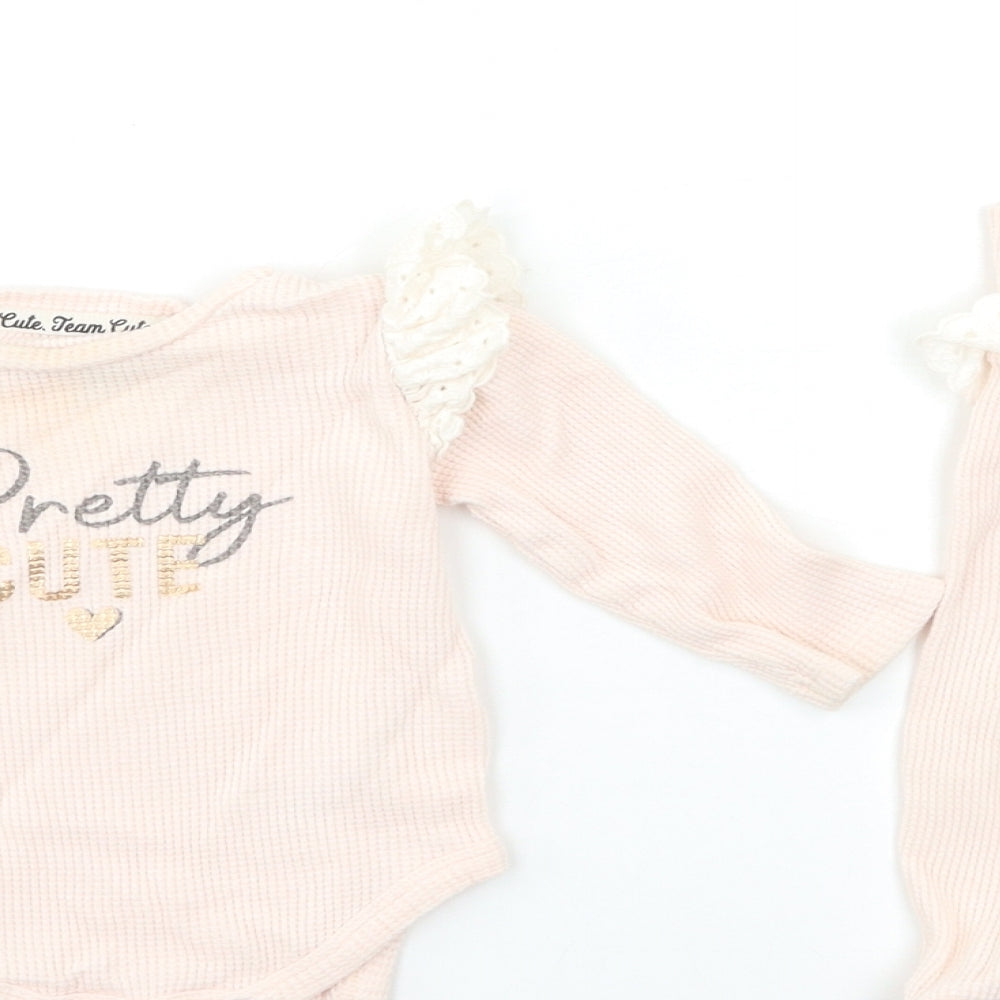 River Island Baby Pink   Trousers Set Outfit/Set Size 3-6 Months