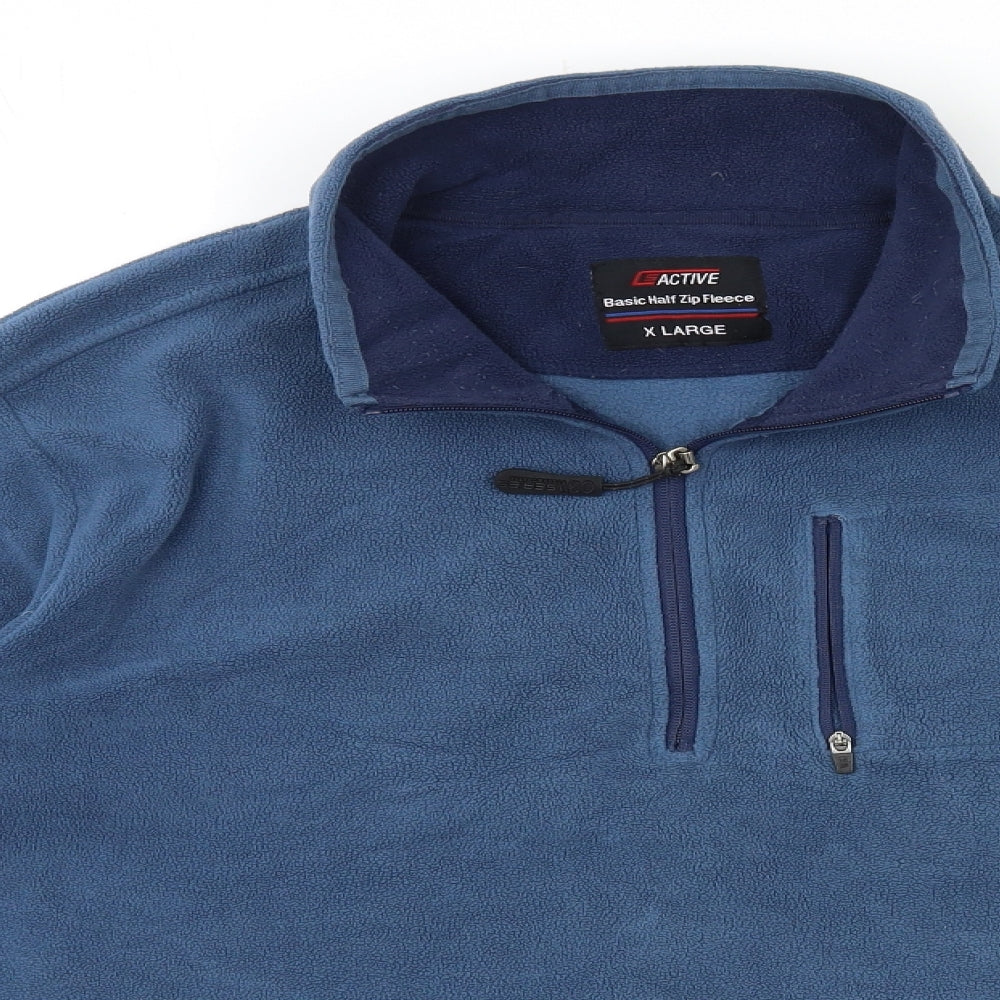 CS Active Mens Blue  Fleece Jacket  Size XL