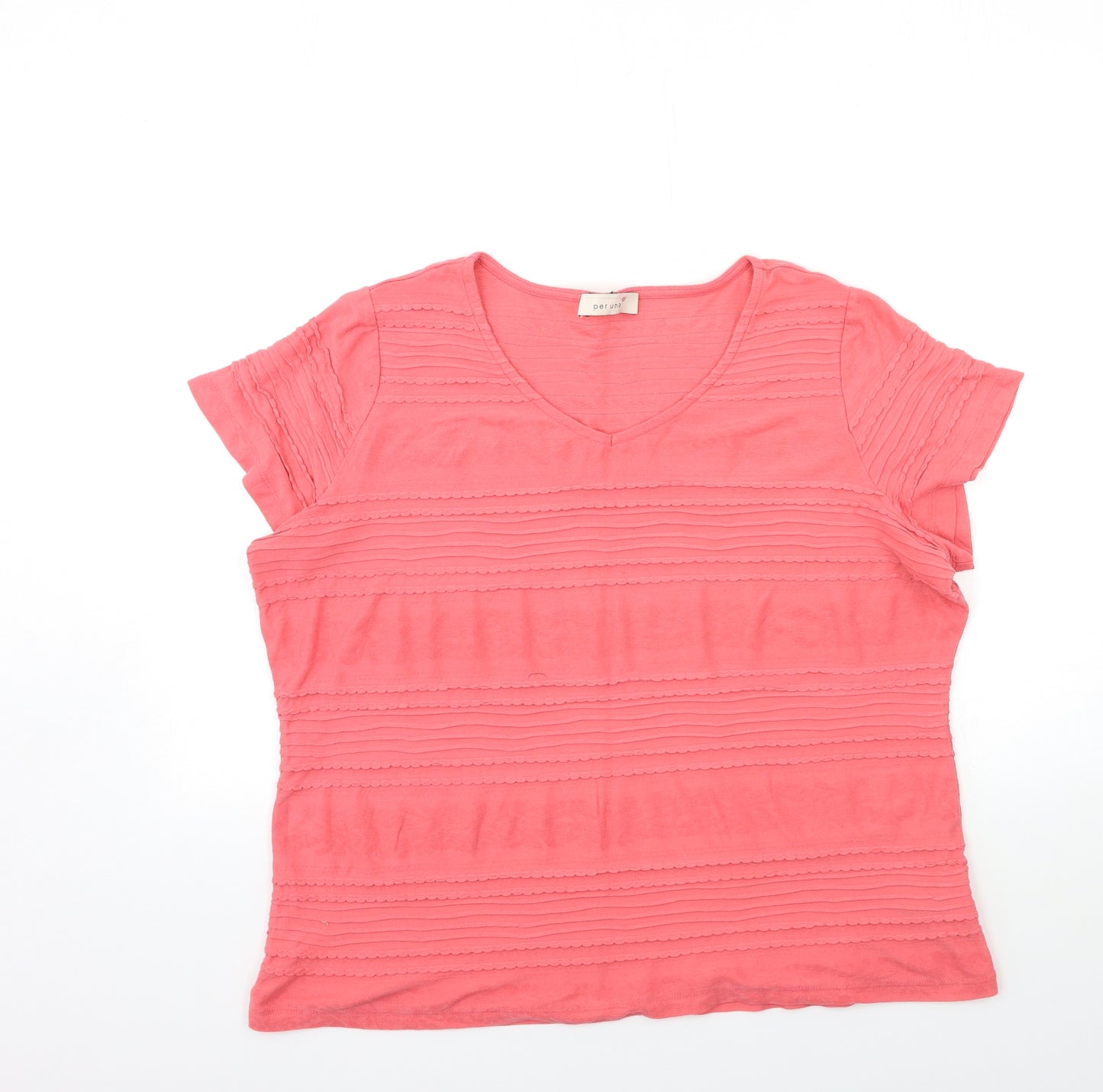 Per Una Womens Pink   Basic T-Shirt Size 22