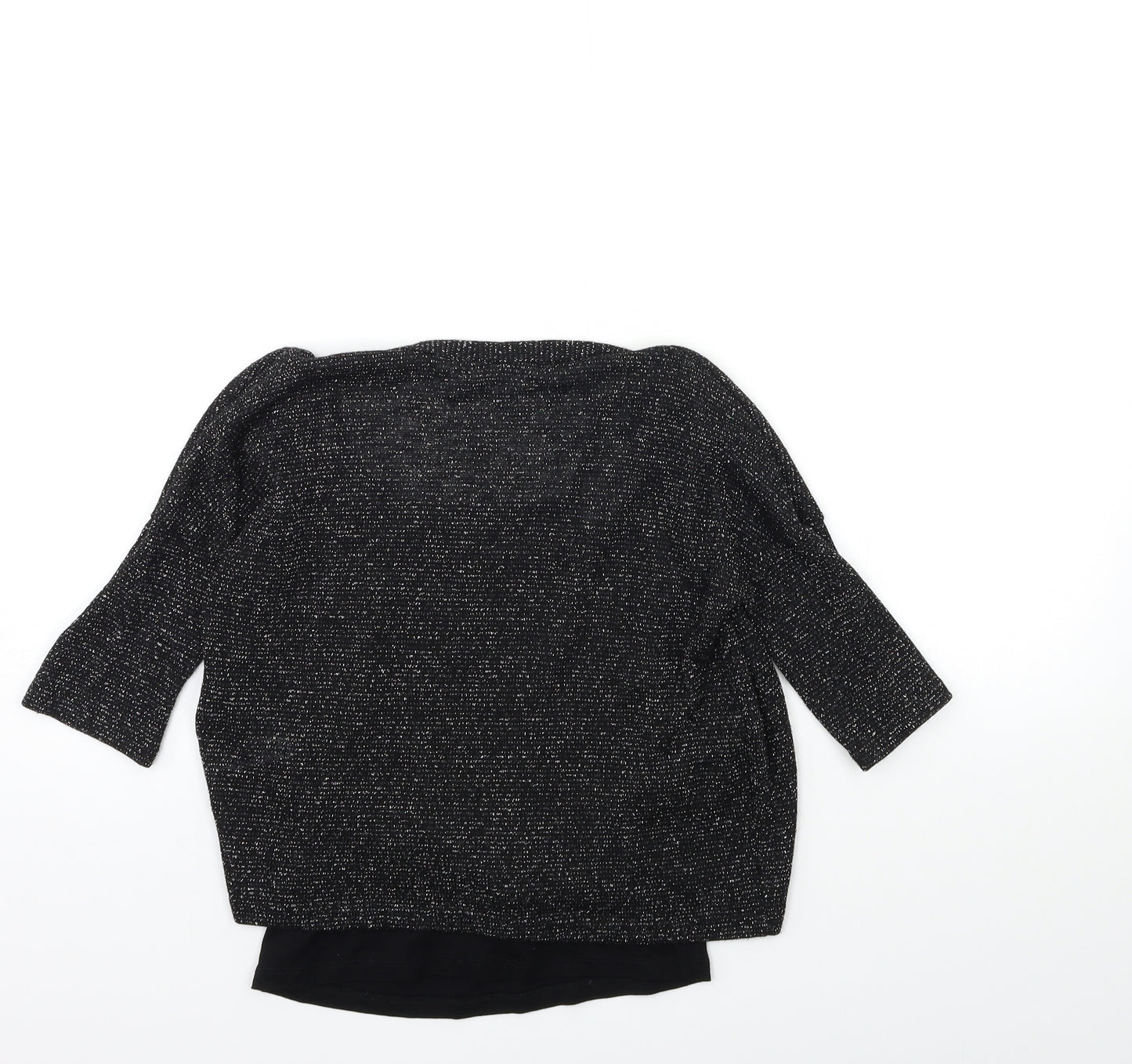 TU Girls Black  Knit Cardigan Jumper Size 10 Years