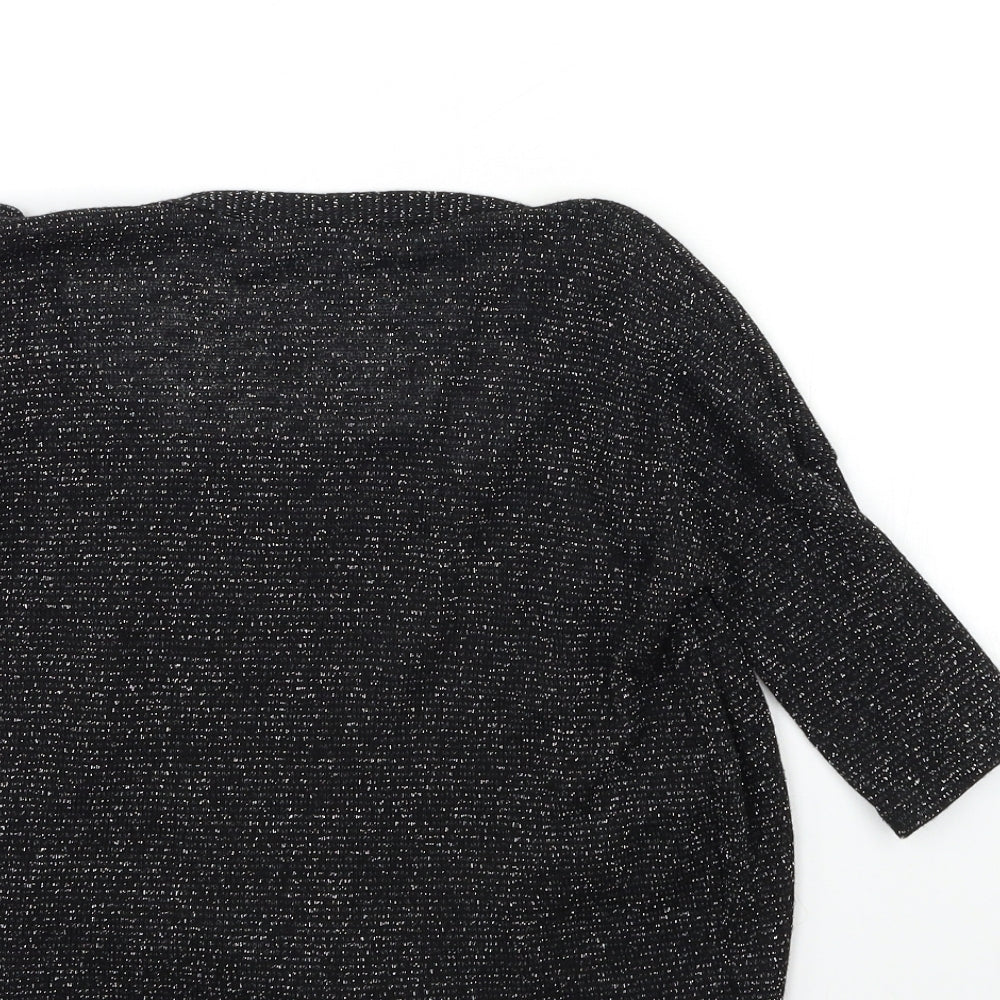 TU Girls Black  Knit Cardigan Jumper Size 10 Years