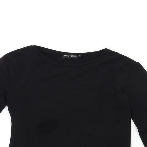 PRETTYLITTLETHING Womens Black   Basic T-Shirt Size 10