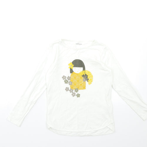 Vertbaudet Girls White   Basic T-Shirt Size 8 Years