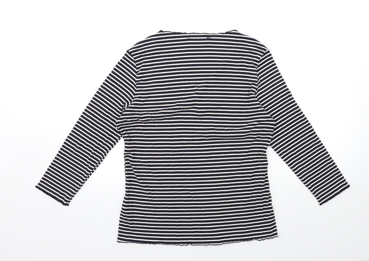 Dorothy Perkins Womens Blue Striped  Basic T-Shirt Size 20