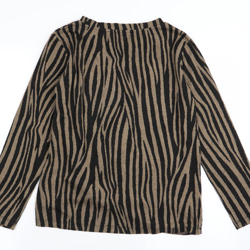 F&F Womens Multicoloured Striped  Basic T-Shirt Size 10
