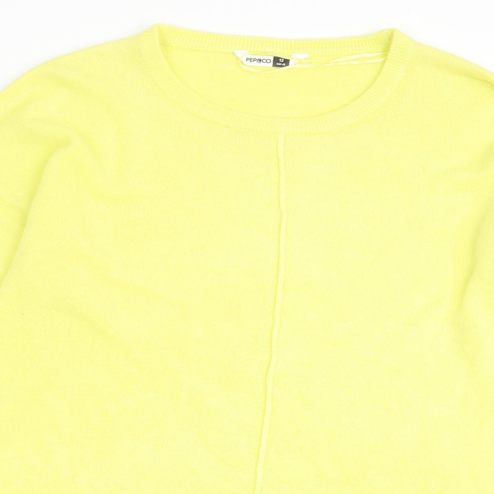 pep and co Womens Yellow   Pullover Jumper Size 12