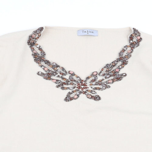 talisa Womens Beige   Basic T-Shirt Size M