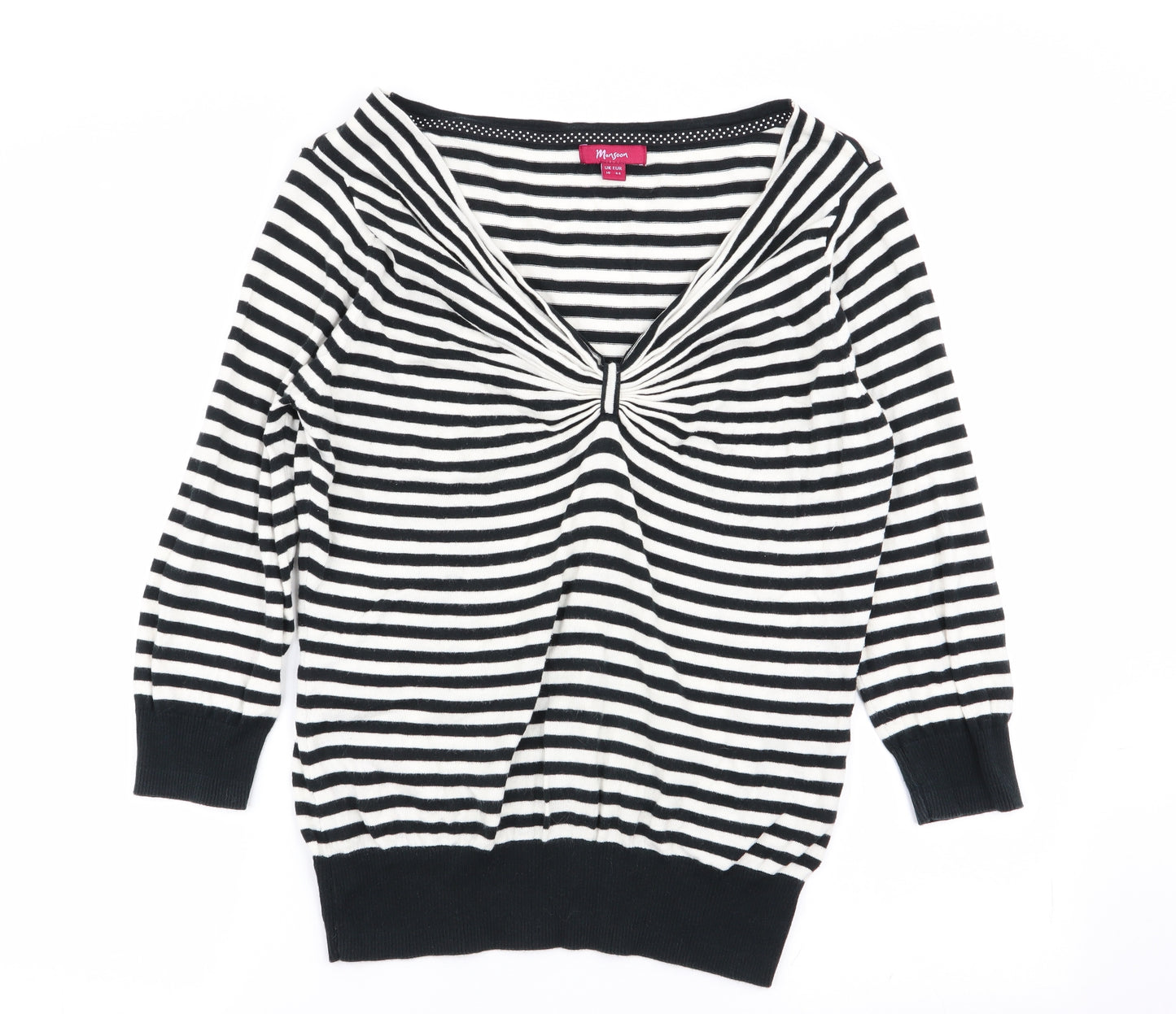 Monsoon Womens Multicoloured Striped  Pullover Jumper Size 16
