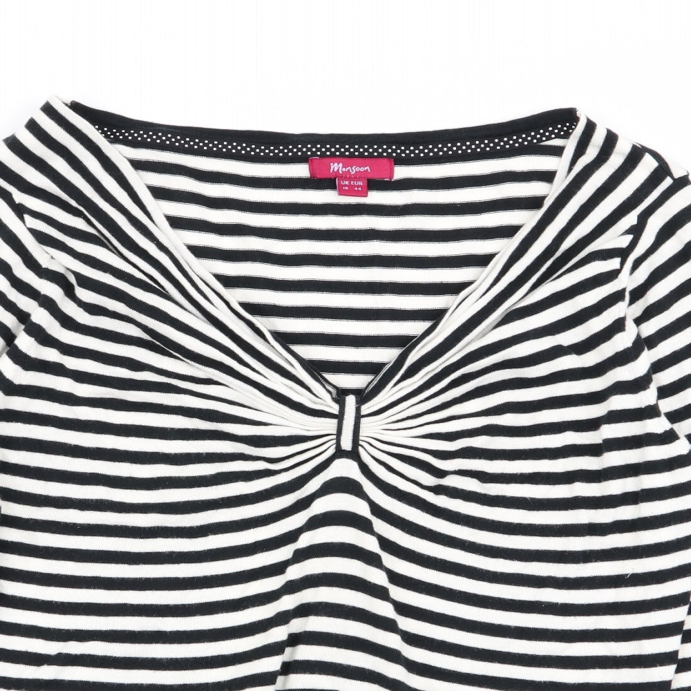 Monsoon Womens Multicoloured Striped  Pullover Jumper Size 16