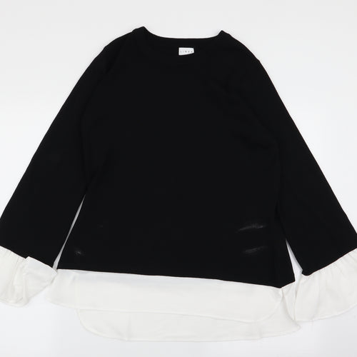 Linea Womens Black   Pullover Jumper Size L  - blouse/jumper