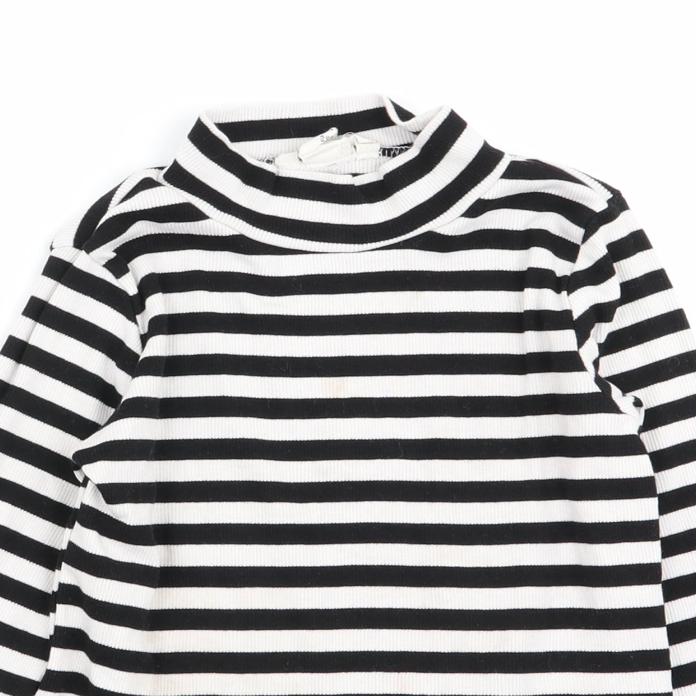 H&M Girls Multicoloured Striped  Basic T-Shirt Size 5-6 Years