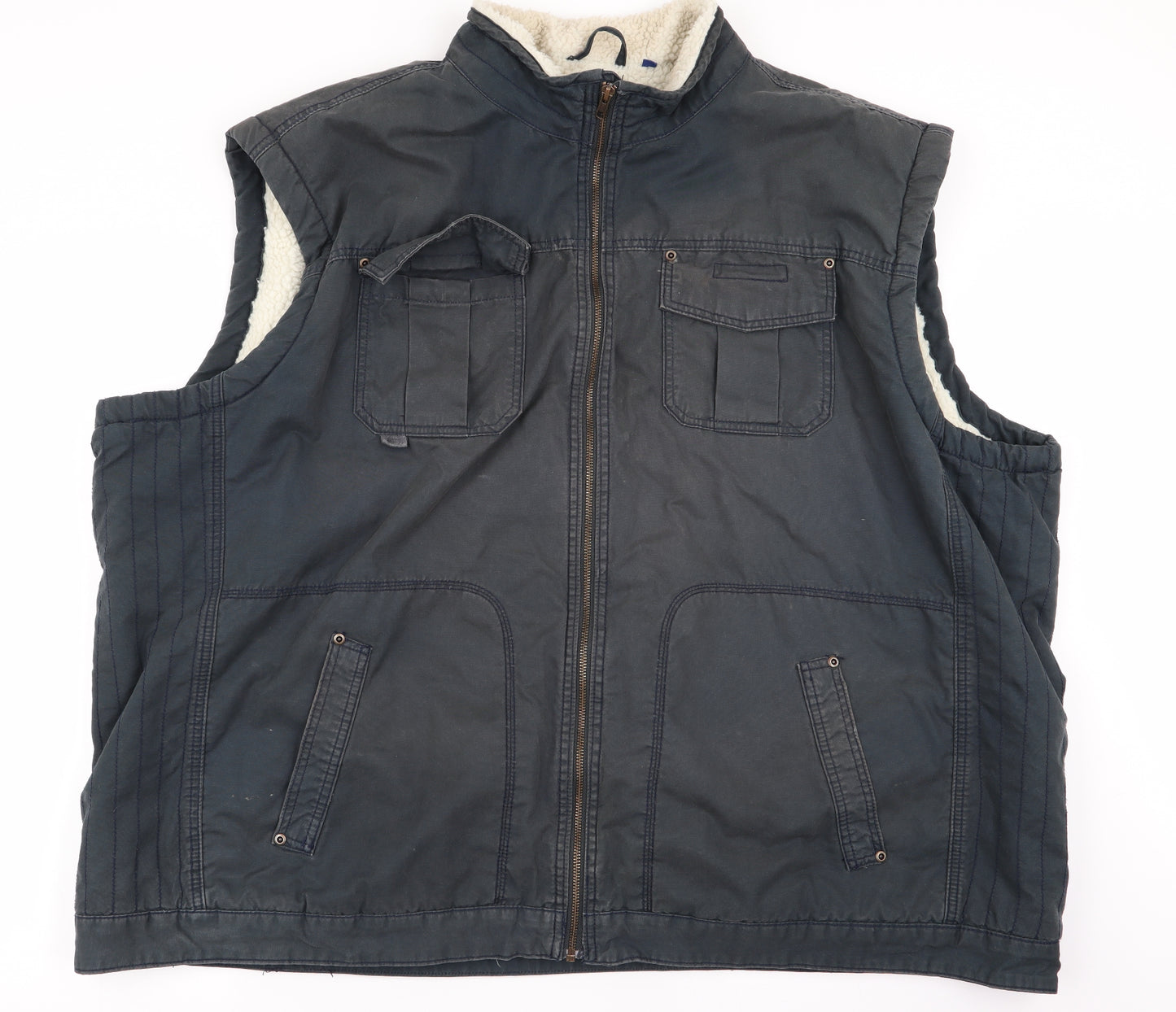 premier man Mens Blue   Gilet Coat Size 4XL
