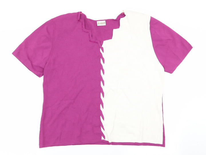 Roman Womens Multicoloured Basic T-Shirt Size XL