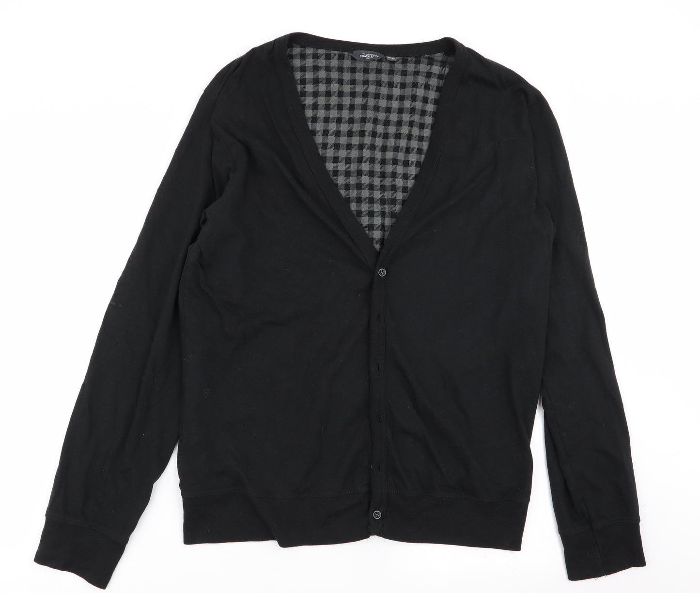 Brave Soul Womens Black   Cardigan Jumper Size XL