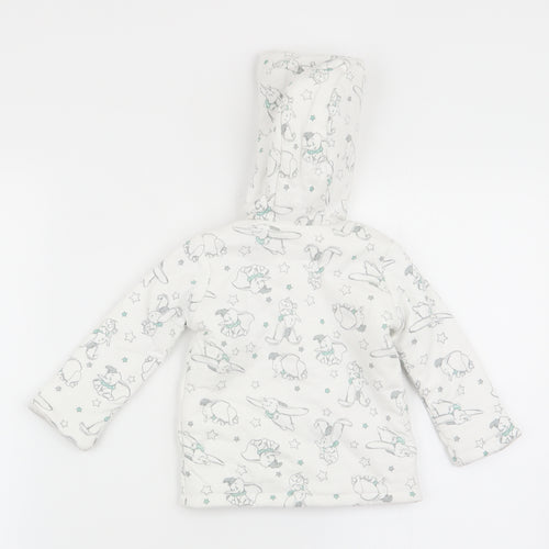Asda George Baby White Animal Print  Jacket  Size 3-6 Months