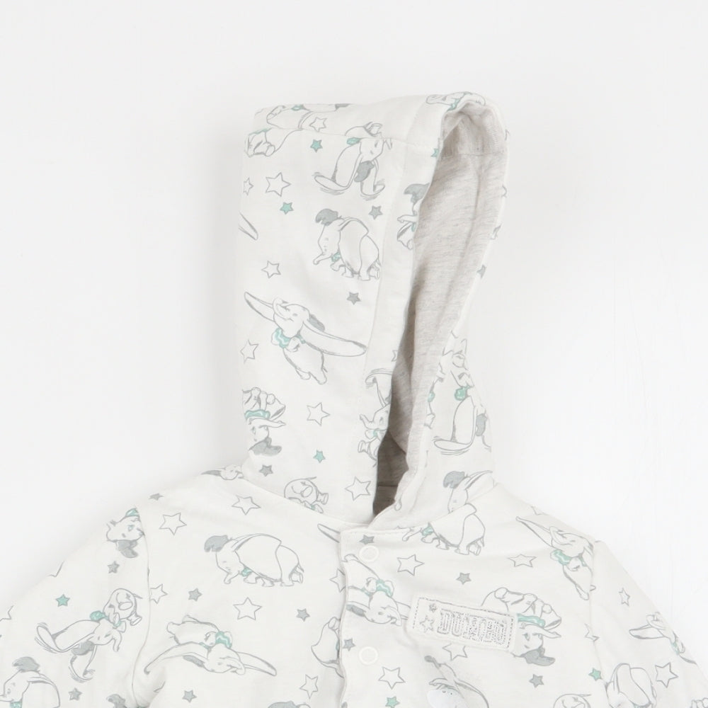 Asda George Baby White Animal Print  Jacket  Size 3-6 Months