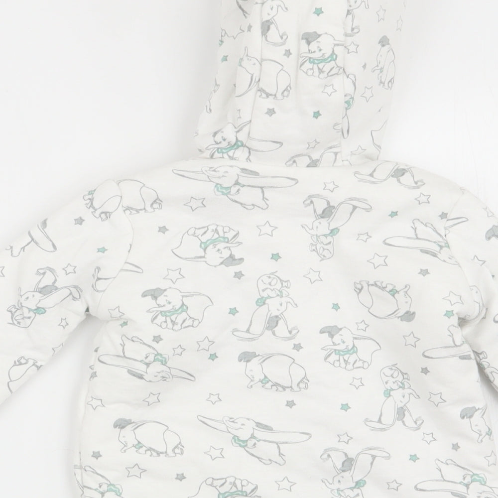 Asda George Baby White Animal Print  Jacket  Size 3-6 Months