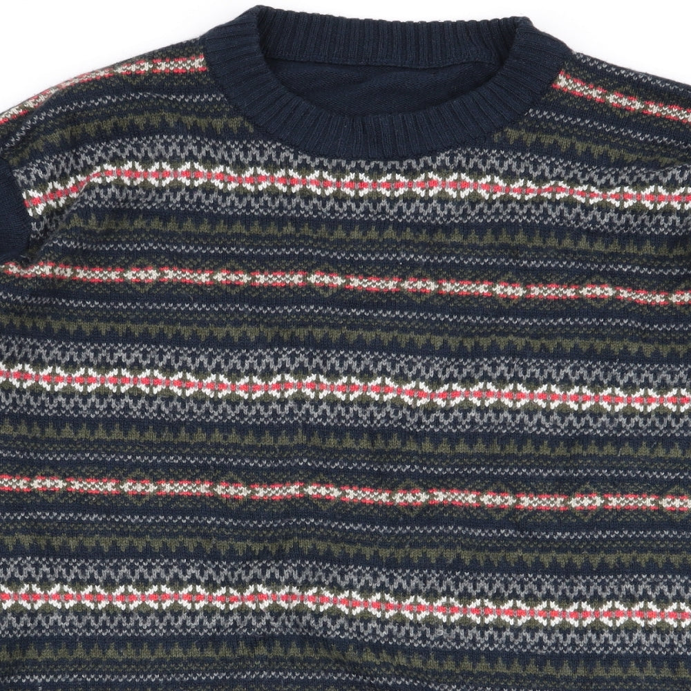 Asda George Mens Multicoloured Geometric  Pullover Jumper Size 2XL