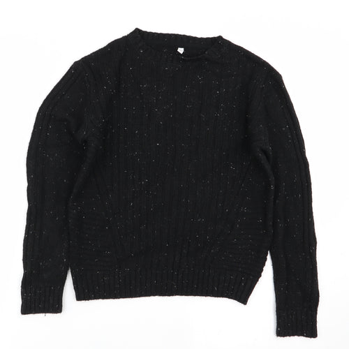 M&S Girls Black   Pullover Jumper Size 9-10 Years