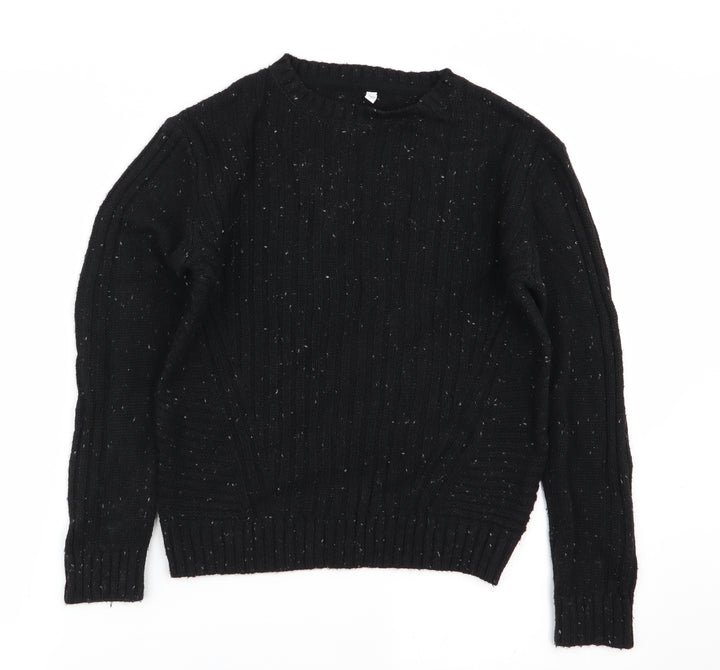M&S Girls Black   Pullover Jumper Size 9-10 Years