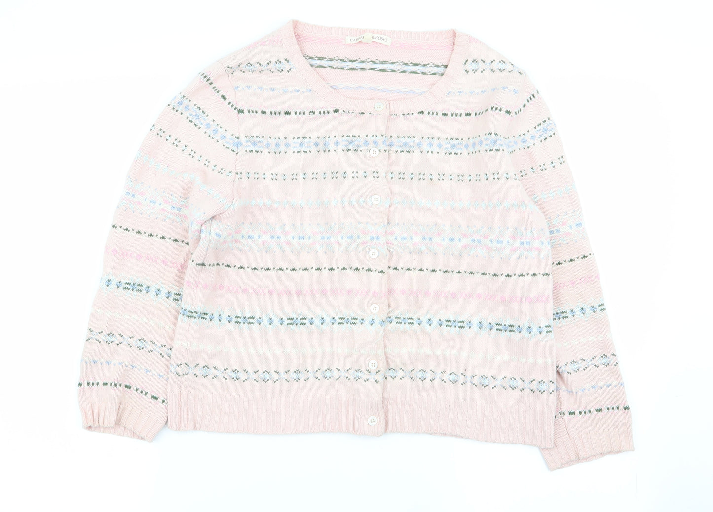cameo rose Womens Multicoloured Geometric  Cardigan Jumper Size L