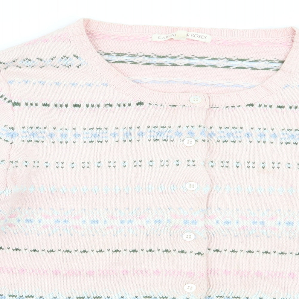 cameo rose Womens Multicoloured Geometric  Cardigan Jumper Size L