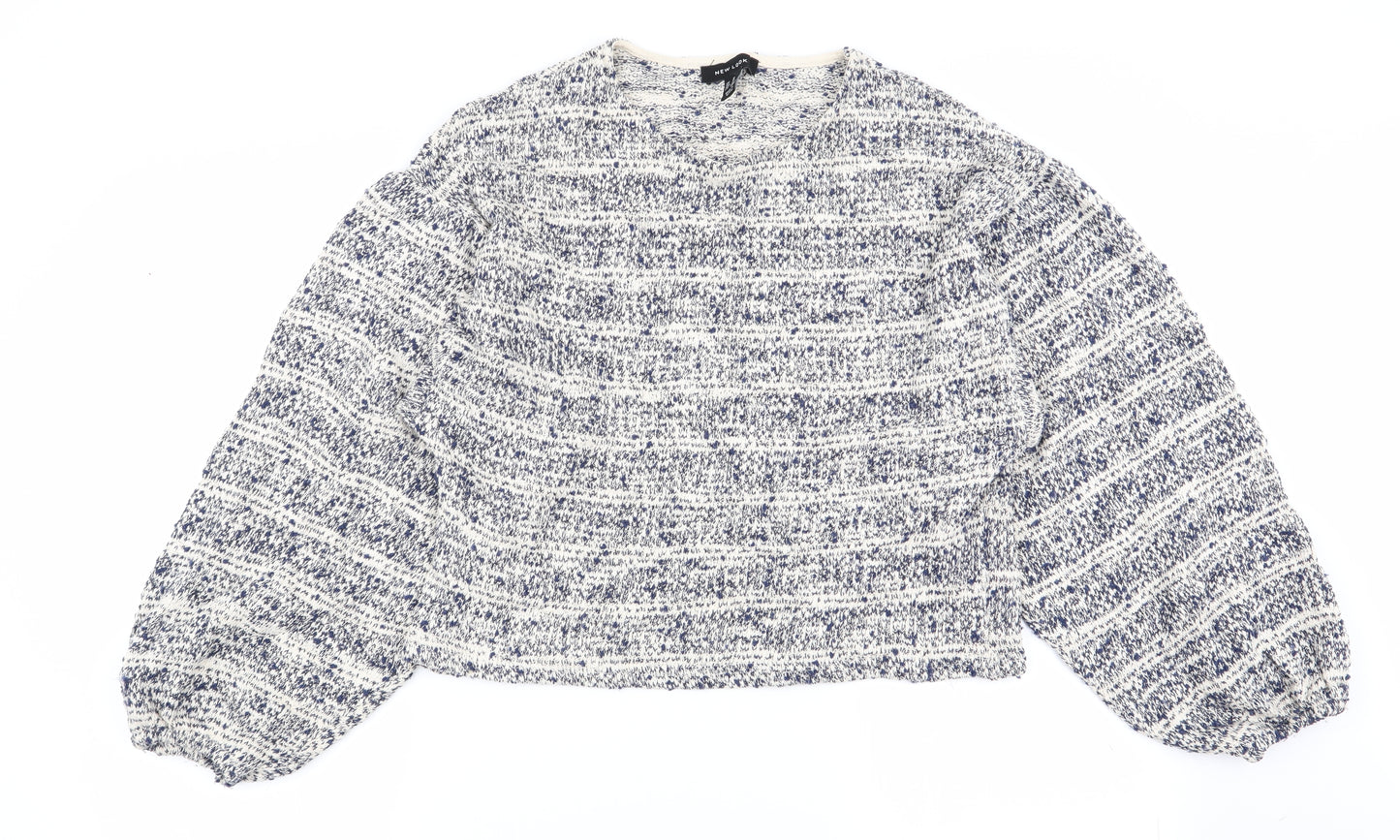 New Look Womens Multicoloured Geometric  Pullover Jumper Size M