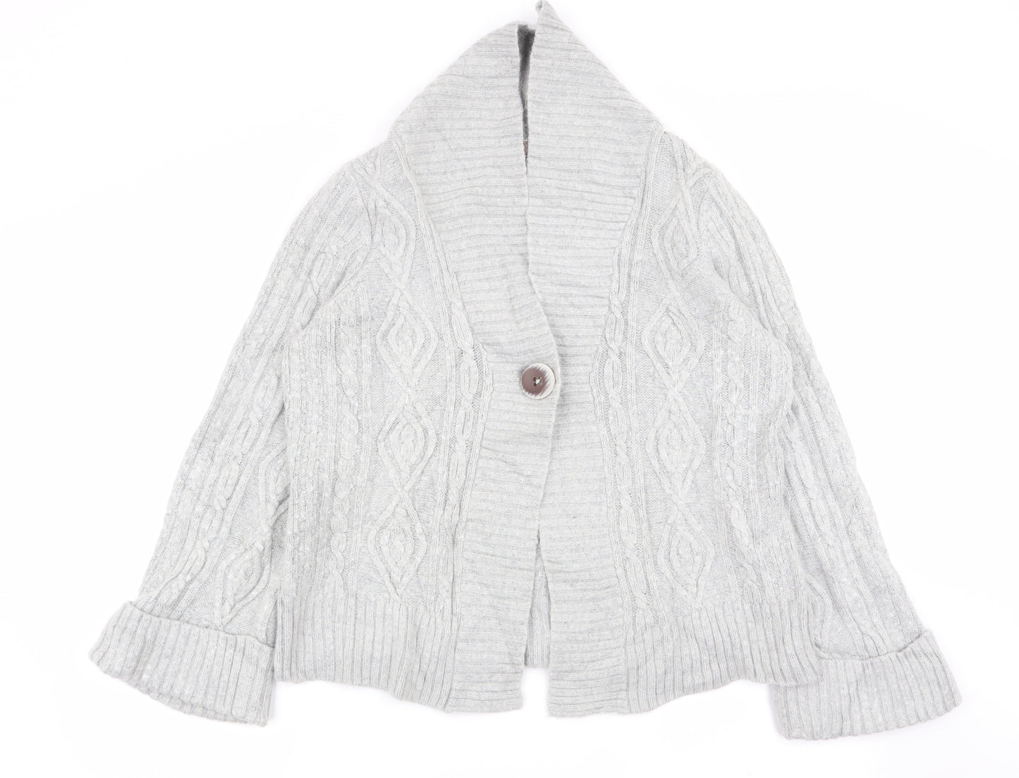 m&s Womens Grey   Cardigan Jumper Size 16