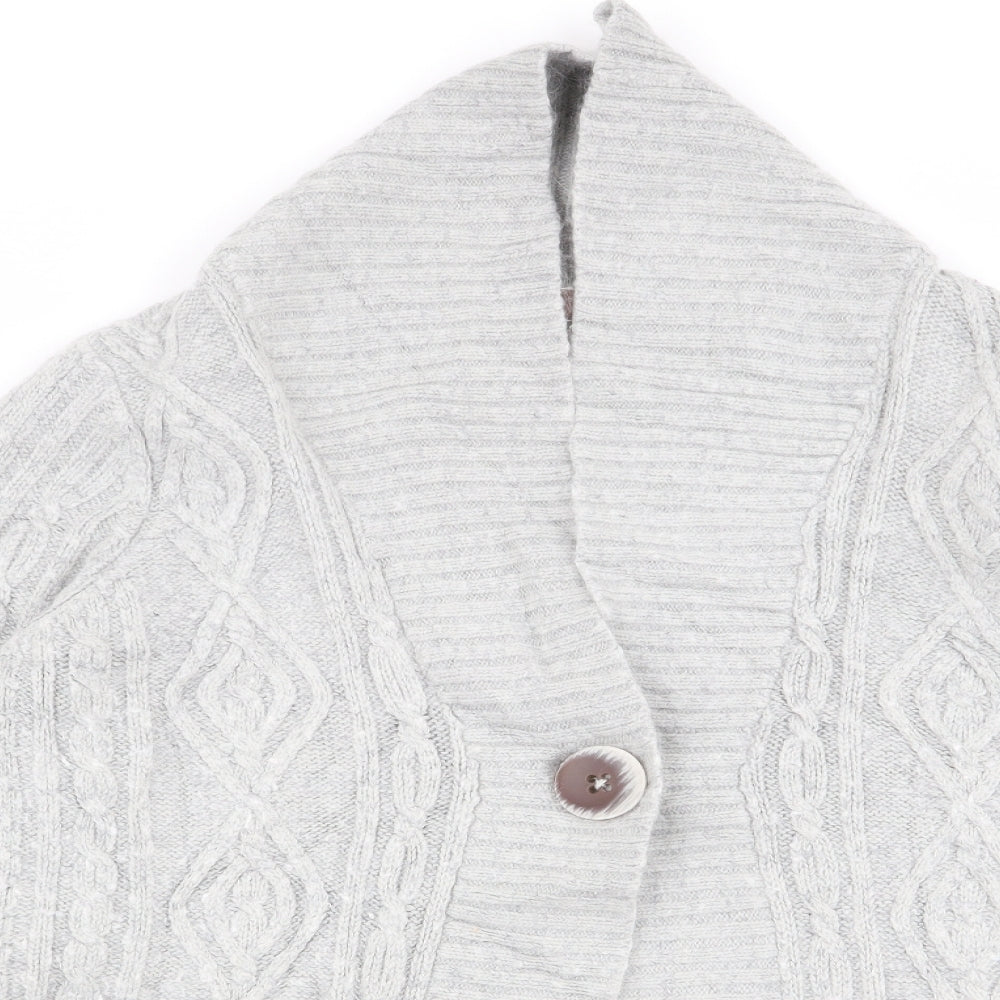 m&s Womens Grey   Cardigan Jumper Size 16