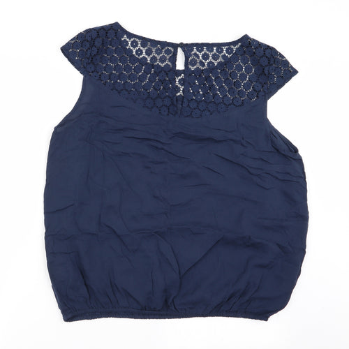 Asda George Womens Blue Floral  Basic Blouse Size 16