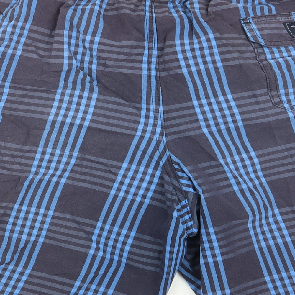 M&S Mens Multicoloured Check  Sweat Shorts Size XL - Stretch waistband