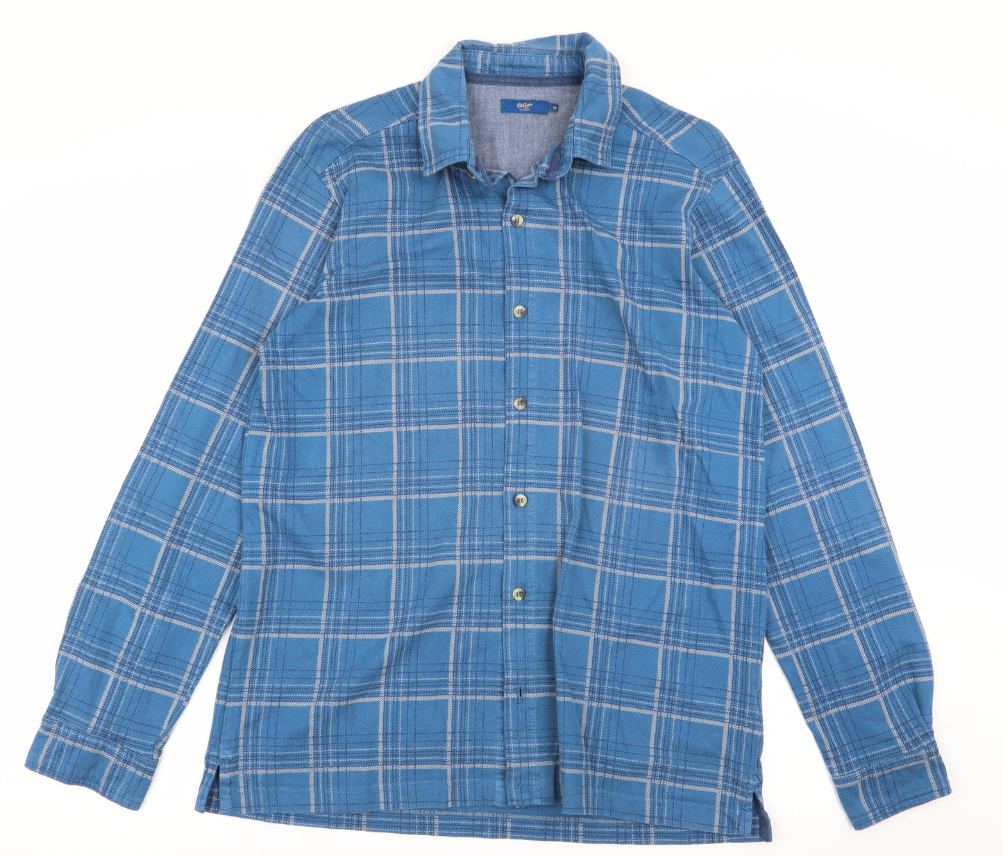 Cotton Traders Mens Multicoloured Check   Dress Shirt Size M