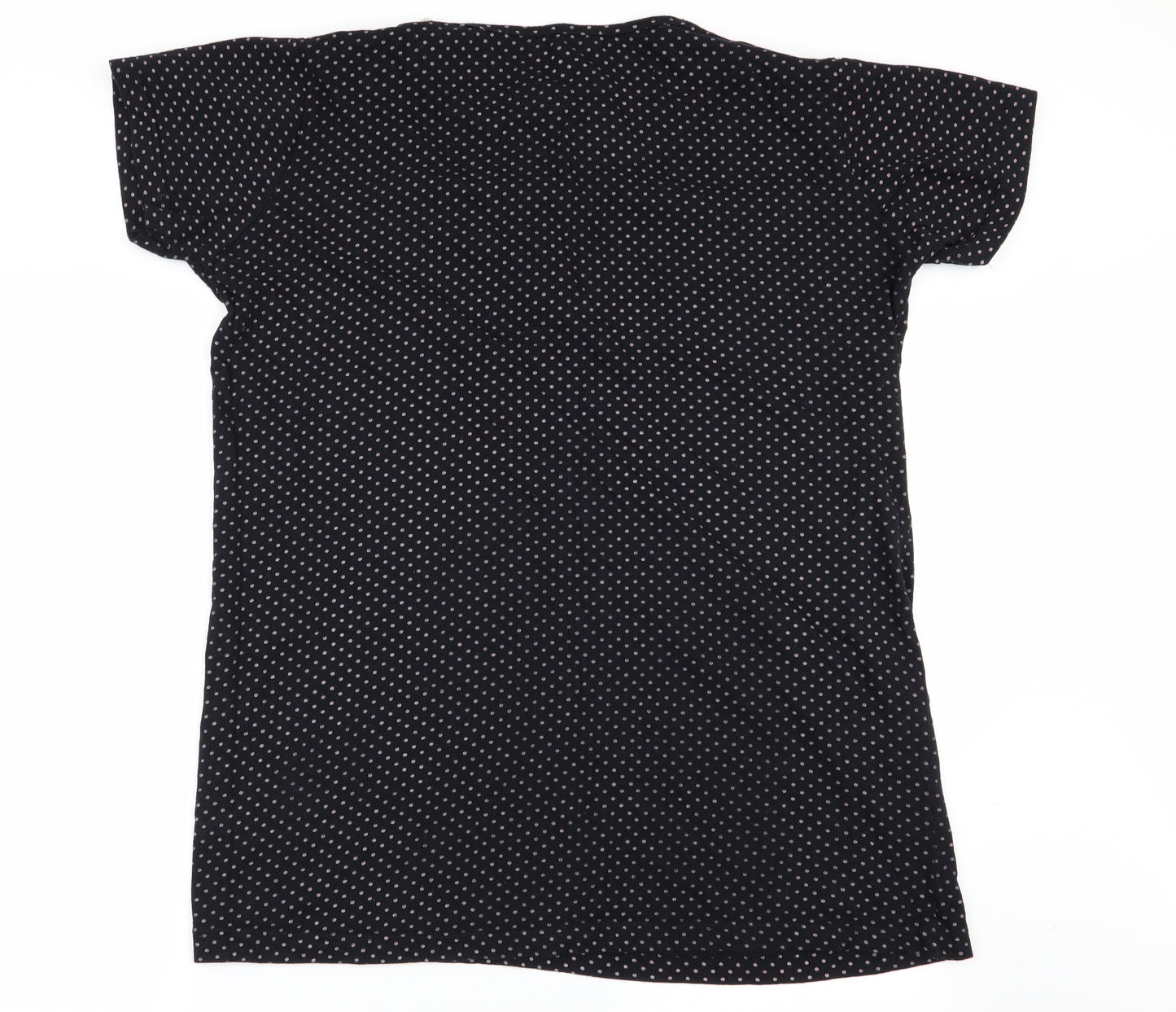 Primark Womens Black Polka Dot  Top Pyjama Top Size 14