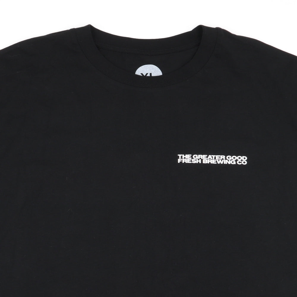 fresh threads Mens Black    T-Shirt Size XL