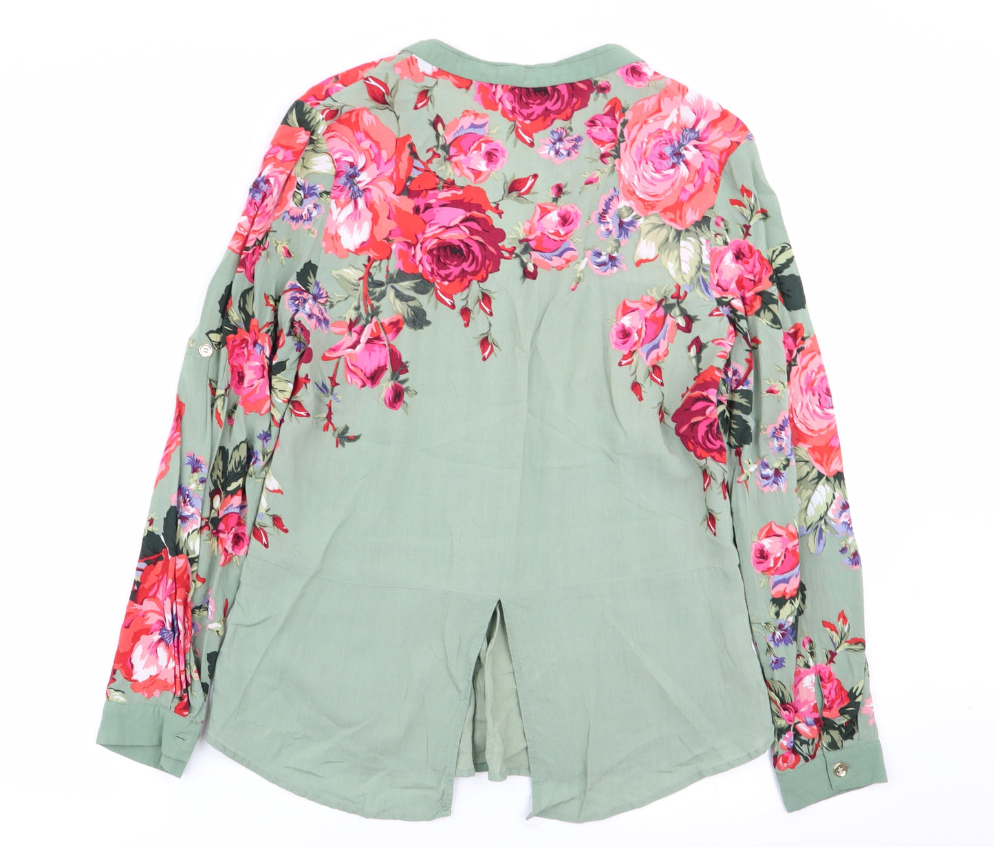 Oasis Womens Multicoloured Floral  Basic Button-Up Size 10