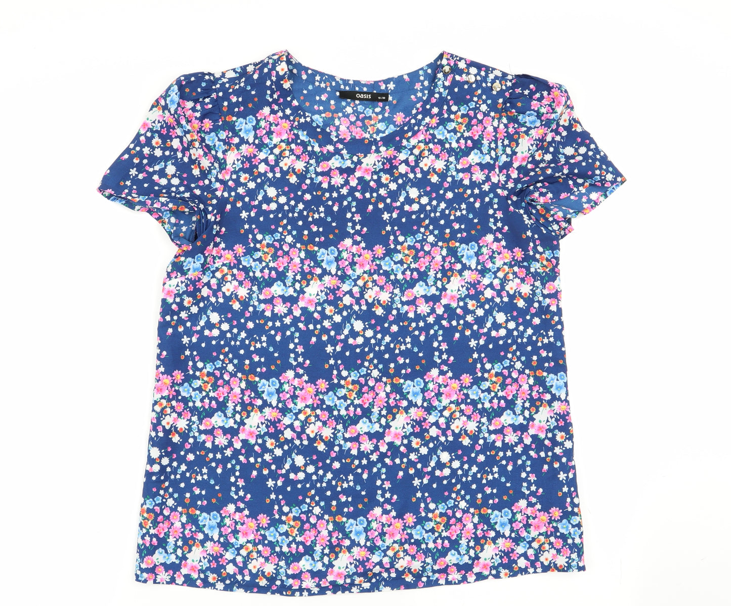 Oasis Womens Multicoloured Floral  Basic Blouse Size 10