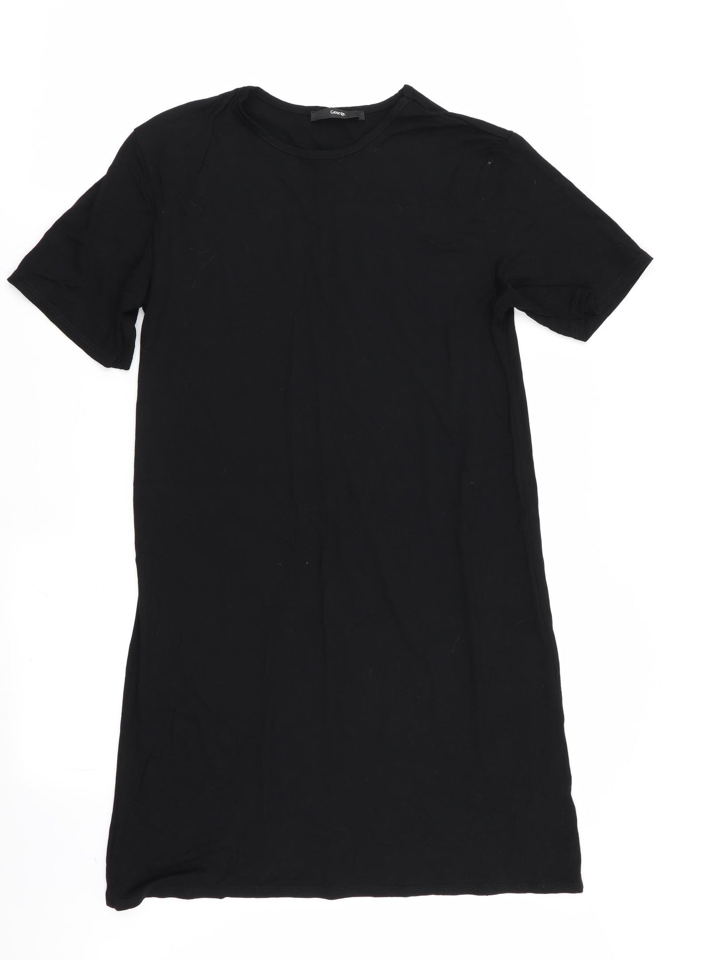 Asda George Womens Black   T-Shirt Dress  Size XS