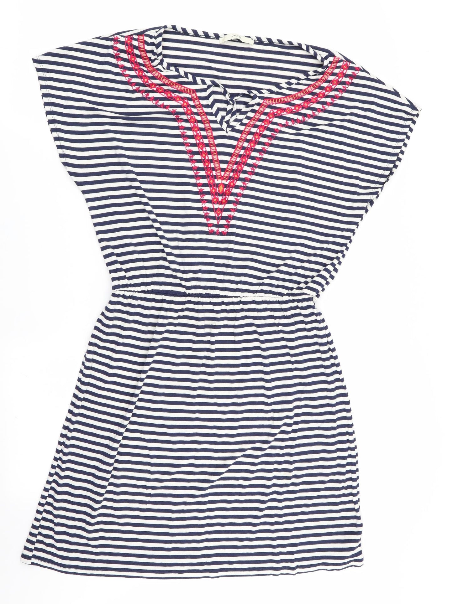 Asda George Womens Multicoloured Striped  Fit & Flare  Size 12