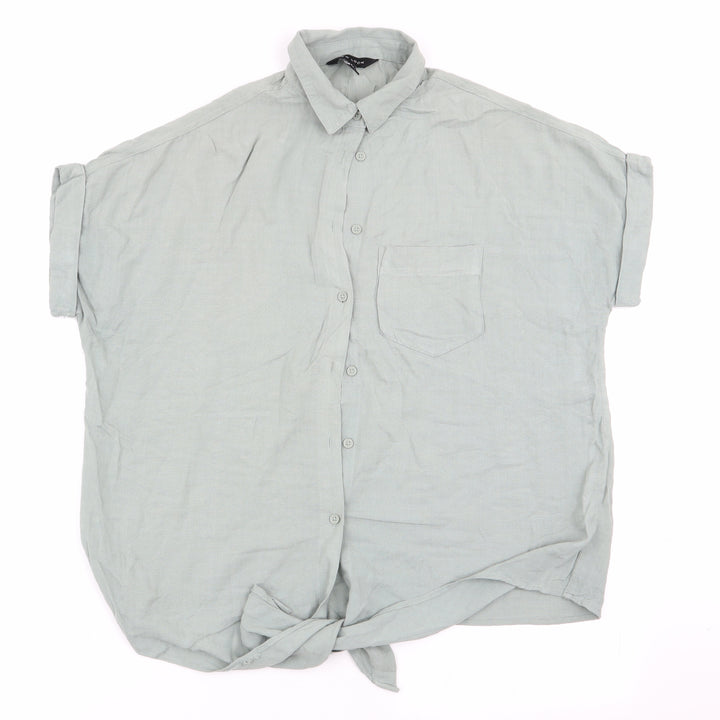 New Look Womens Green   Basic Button-Up Size 8