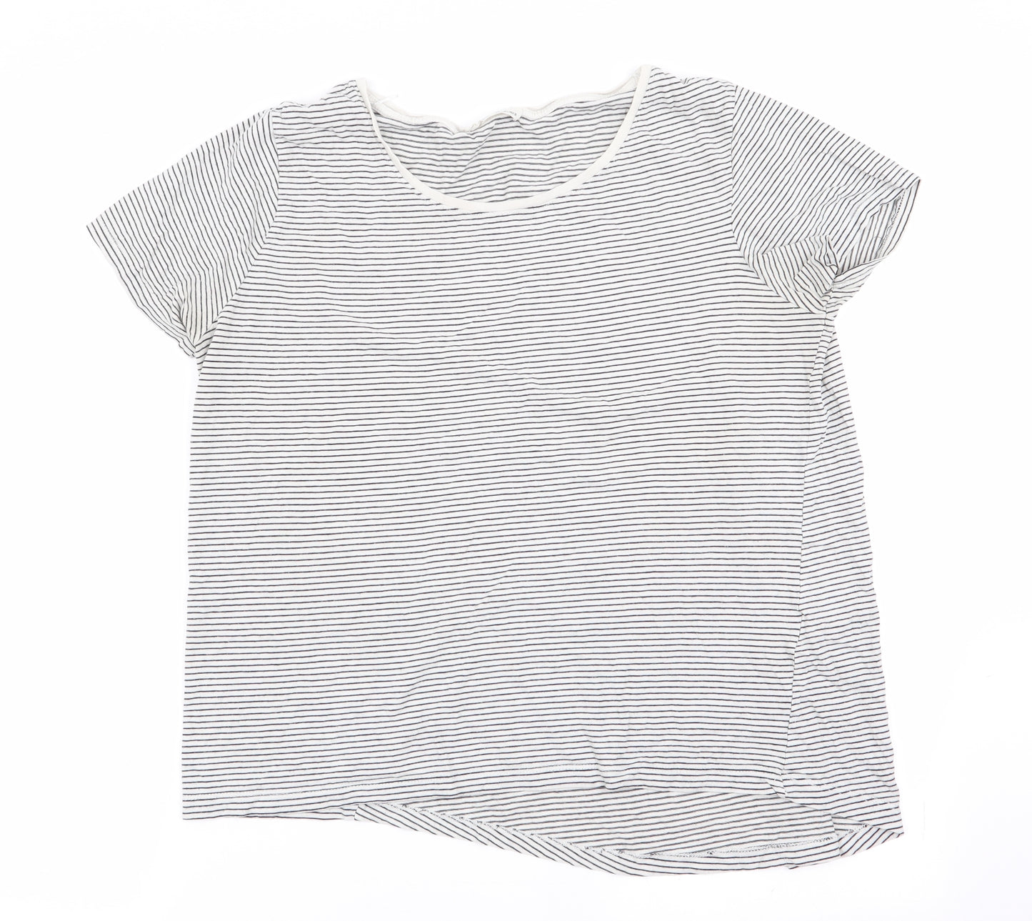 Zara Womens Multicoloured Striped  Basic T-Shirt Size L