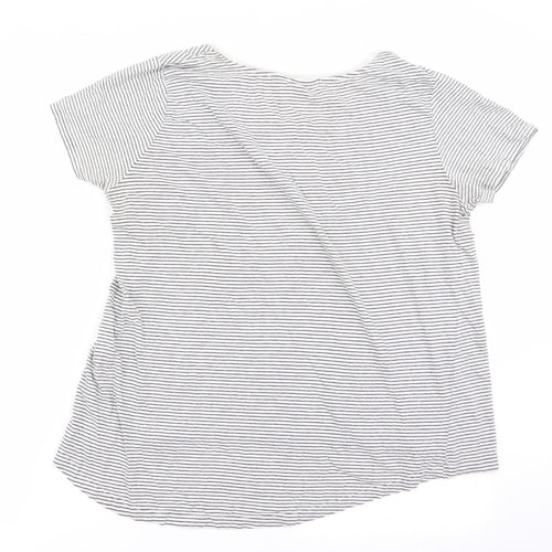 Zara Womens Multicoloured Striped  Basic T-Shirt Size L