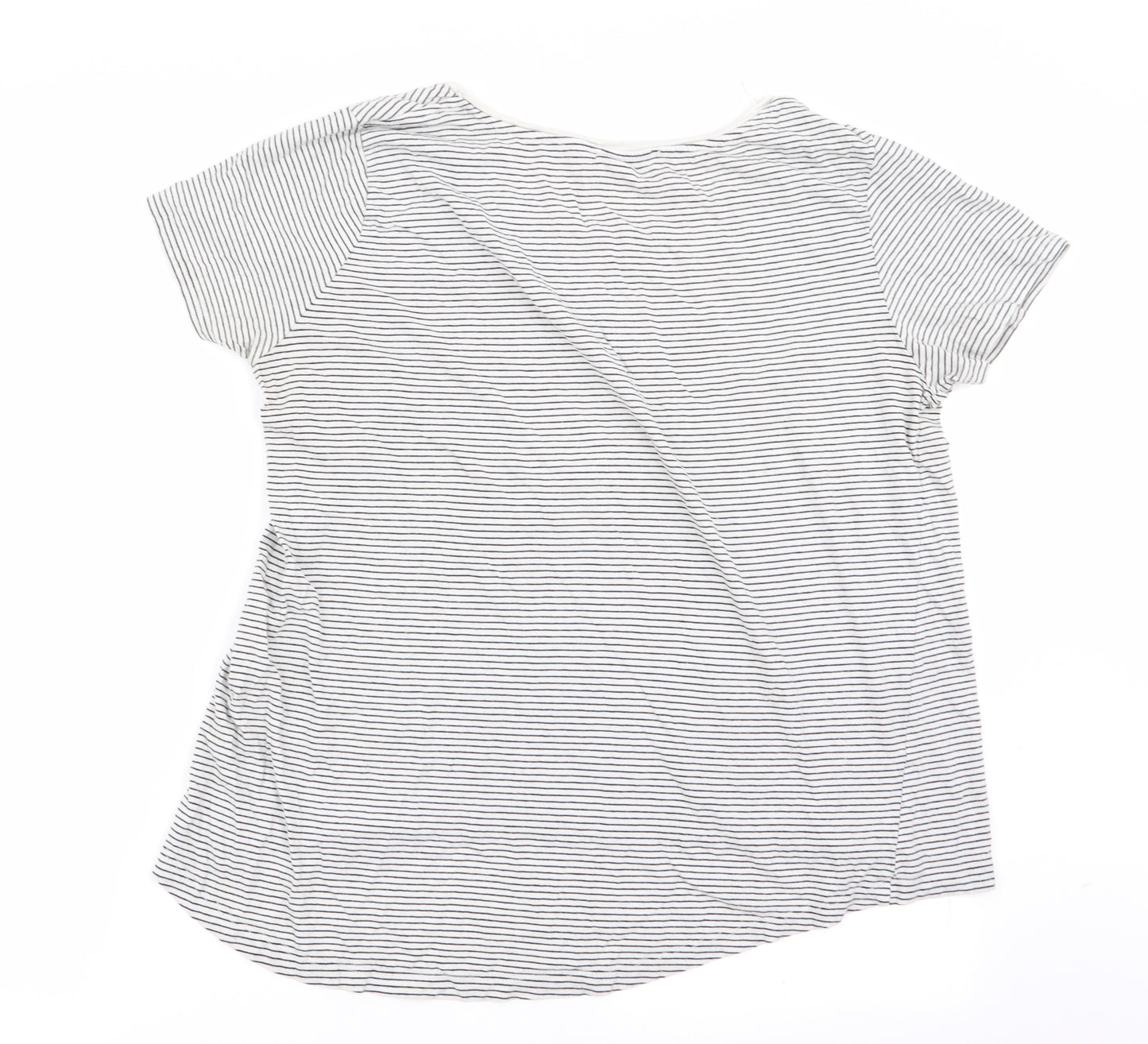 Zara Womens Multicoloured Striped  Basic T-Shirt Size L